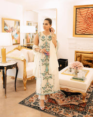 Jaipur Premium Georgette Kurta pant and dupatta Set with both side embroidery