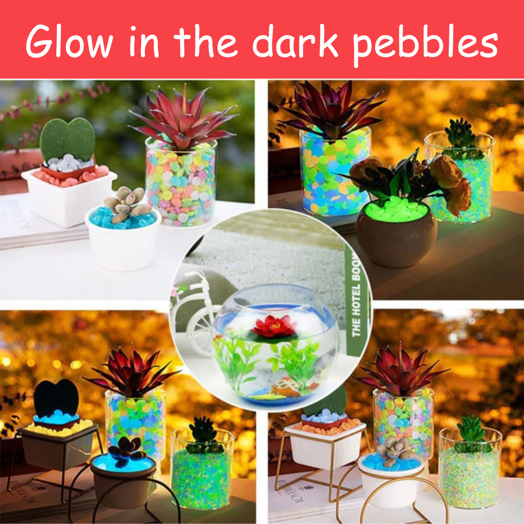 Eshopnix Glow In Dark Garden Rocks (Pack Of 100 pcs)