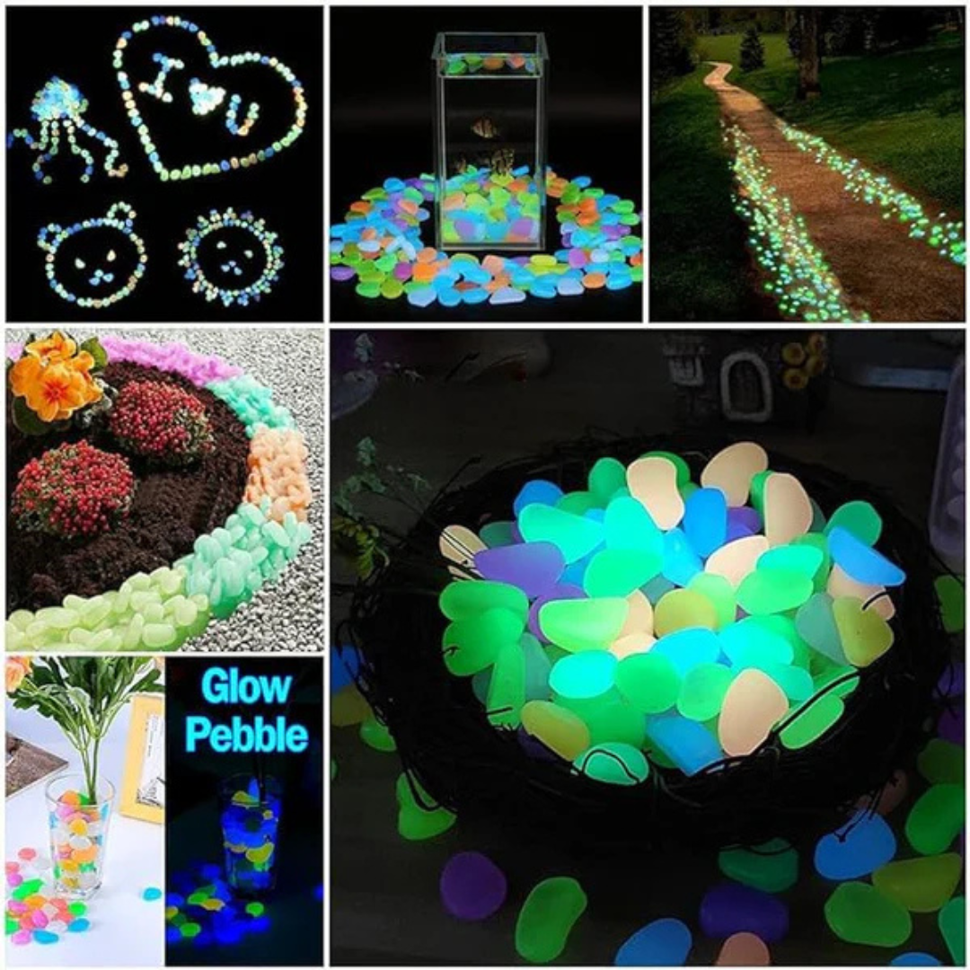 Eshopnix Glow In Dark Garden Rocks (Pack Of 100 pcs)