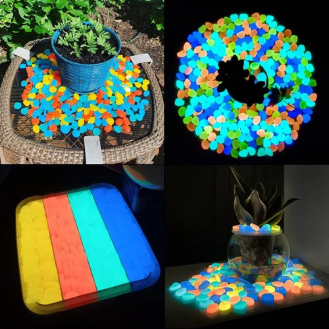 Eshopnix Glow In Dark Garden Rocks (Pack Of 100 pcs)