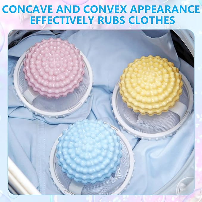 Floating Hair Filtering Mesh Removal with Silicone Sticky Ball, Pet Hair Catcher for Washing Machine Lint Catcher for Washing Machine, Reusable Washing Machine Hair Catcher Tool