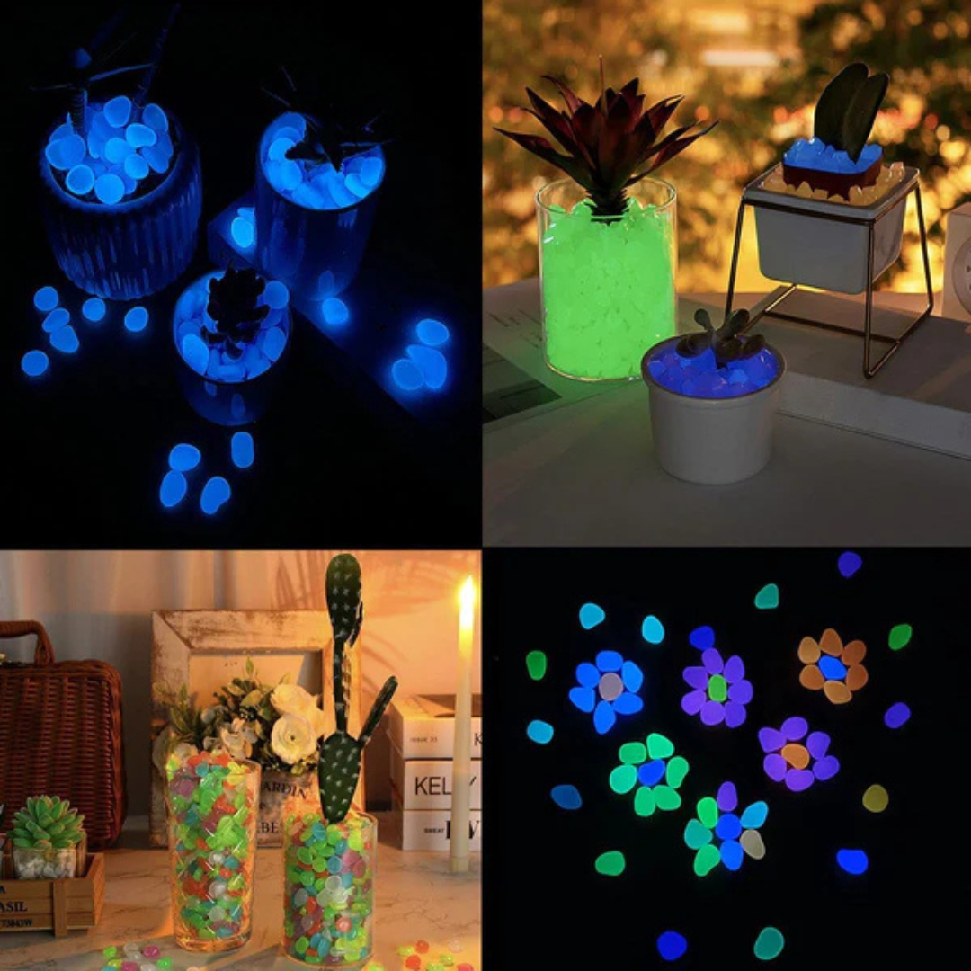 Eshopnix Glow In Dark Garden Rocks (Pack Of 100 pcs)