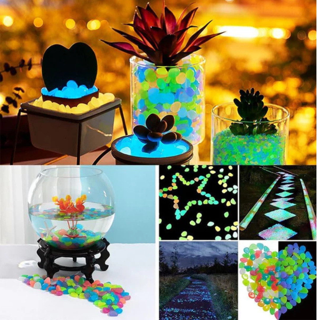 Eshopnix Glow In Dark Garden Rocks (Pack Of 100 pcs)