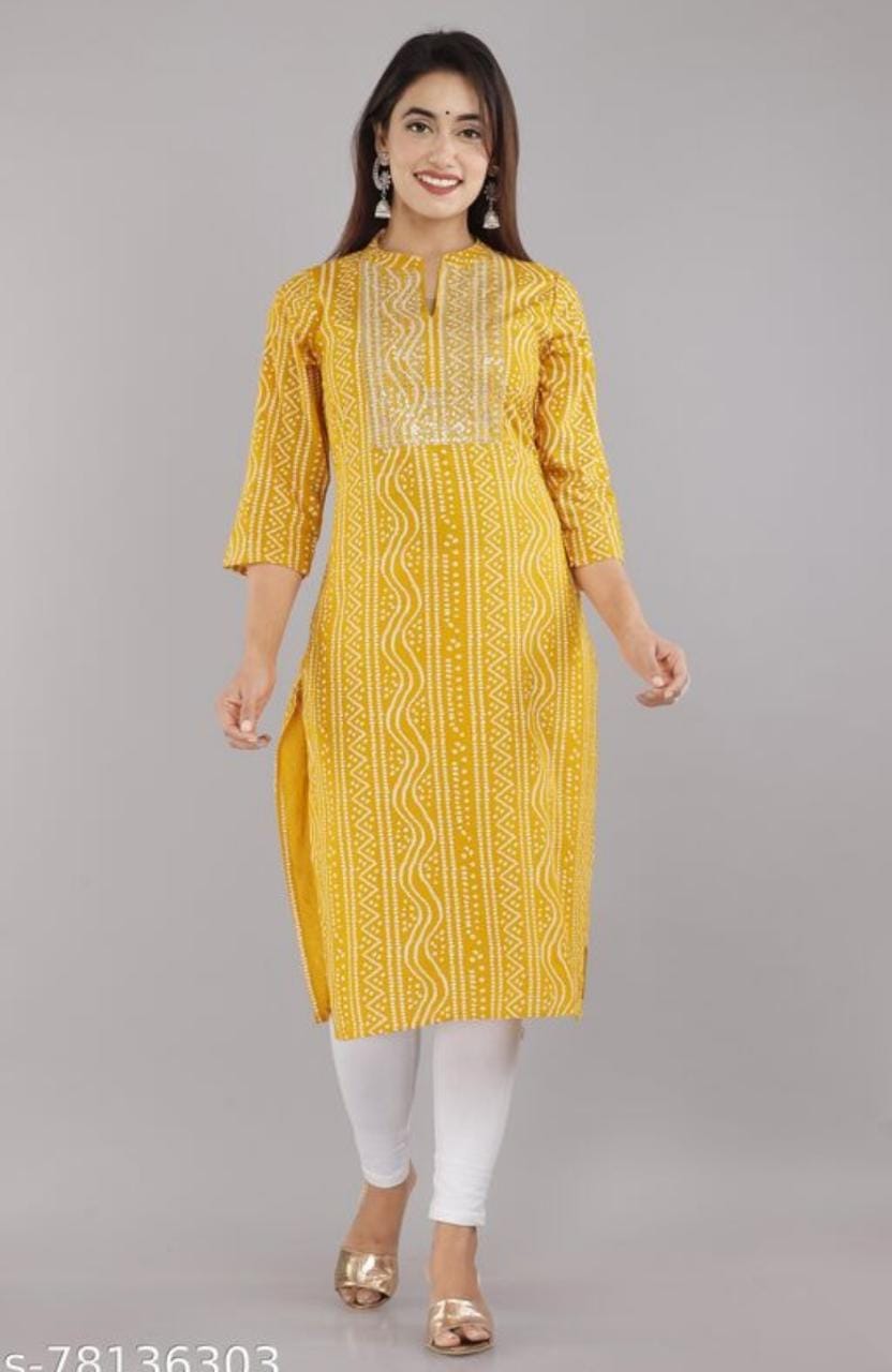 Trending & Stylish Bhandej Kurti